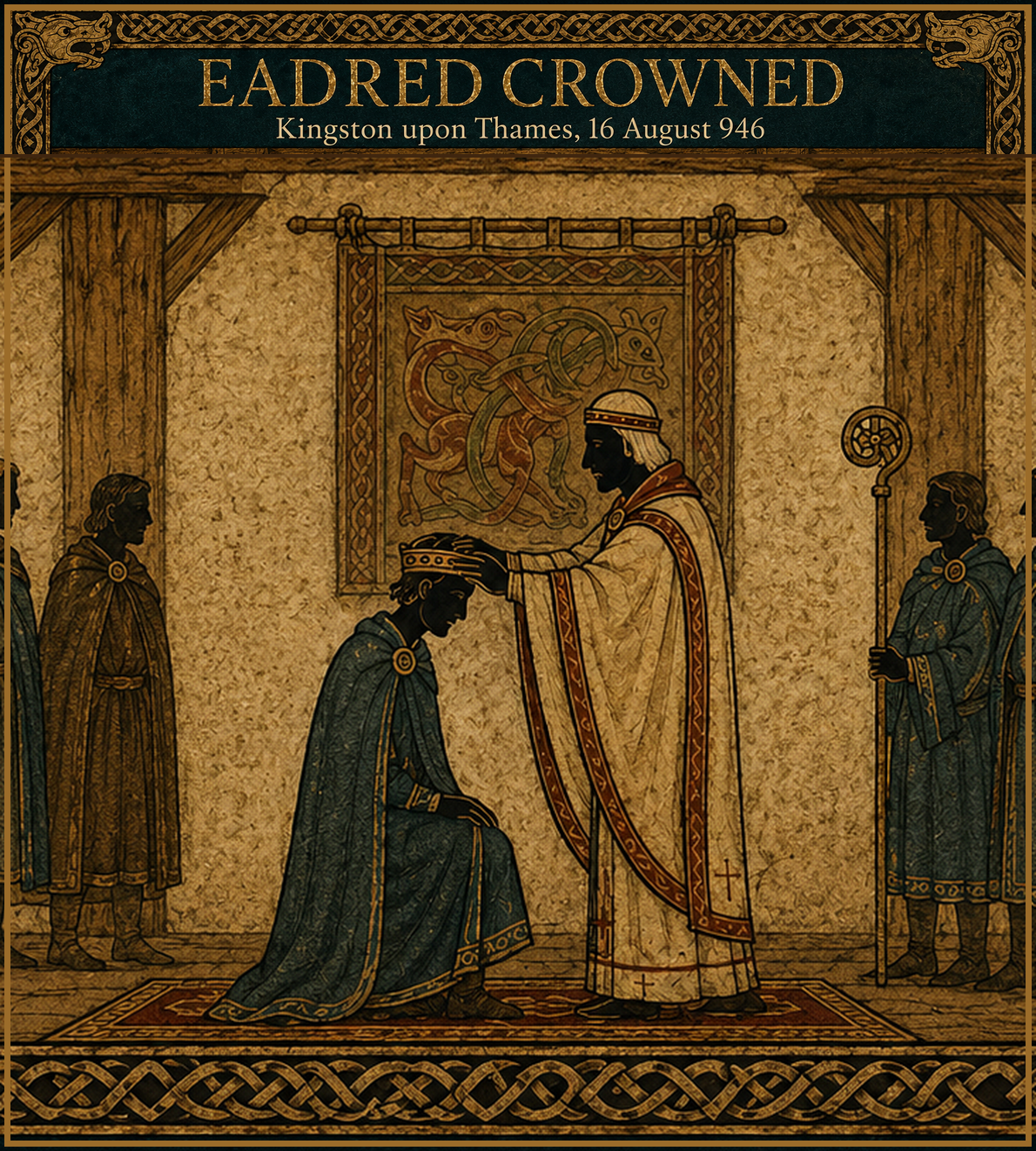 Eadred crowned at Kingston upon Thames